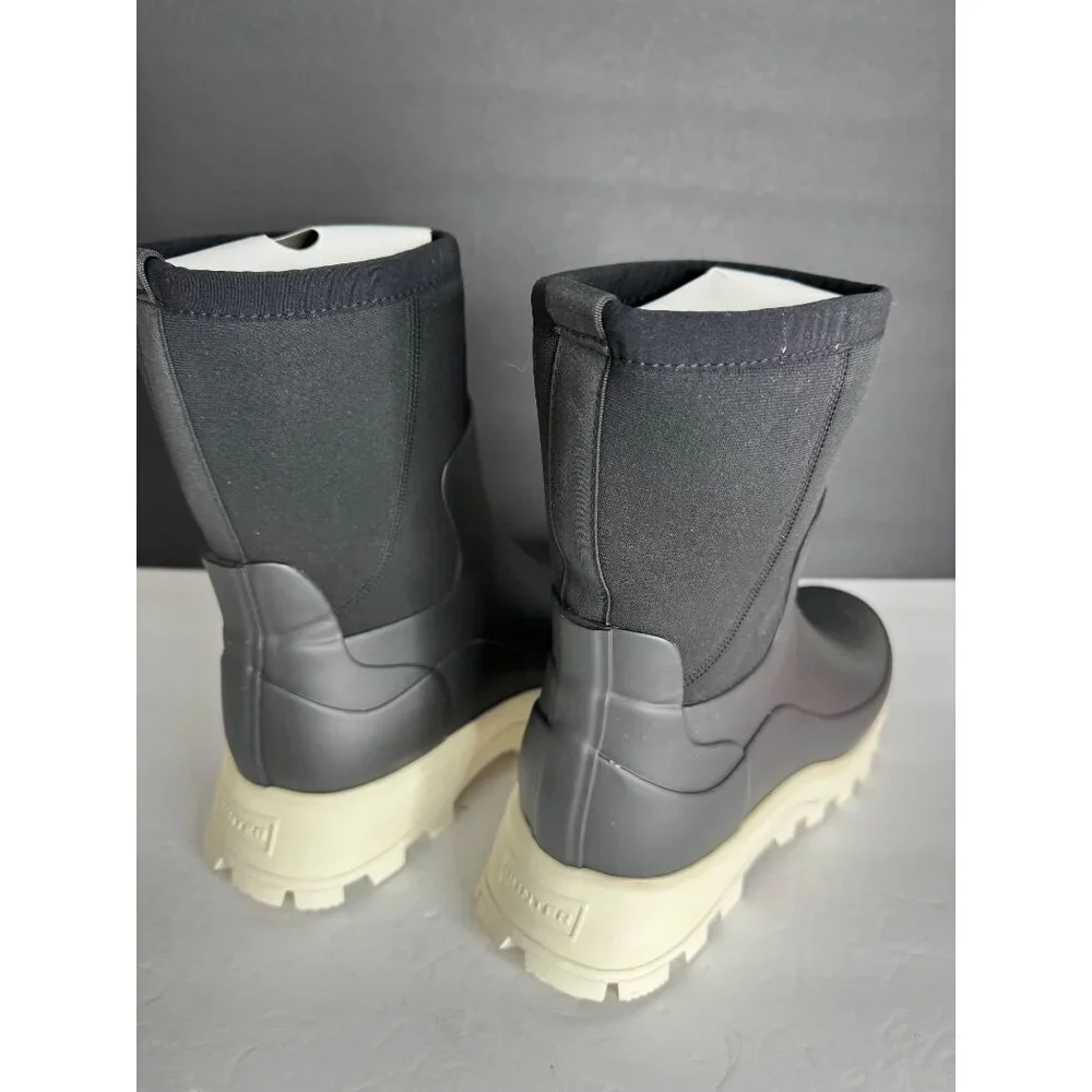 Hunter City Explorer Neoprene Short Black Rain Boots Waterproof EU 38 US 7  NIB